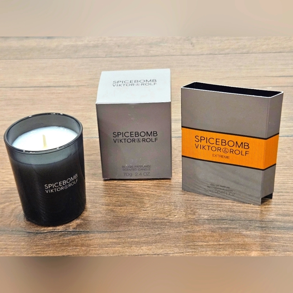 NIB Viktor & Rolf Spicebomb Black Candle Set